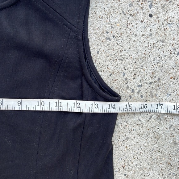 Theory Black Sleeveless Knit Dress w Pleated Skirt Size 2 - Picture 9 of 14